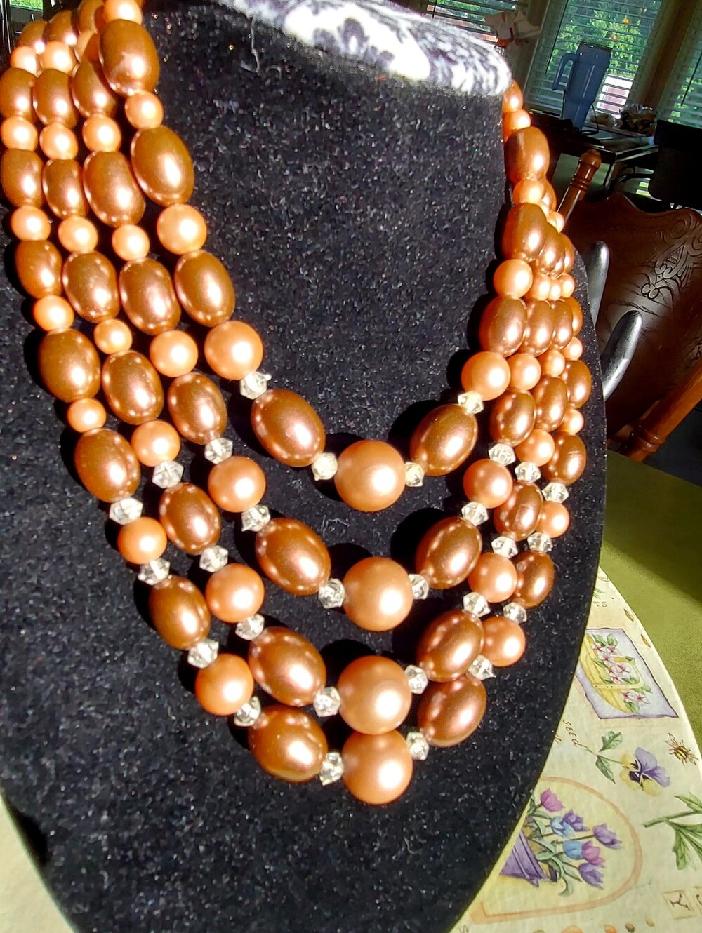 Vintage Estate Pearls Jewelry Necklace 4 strands~♡